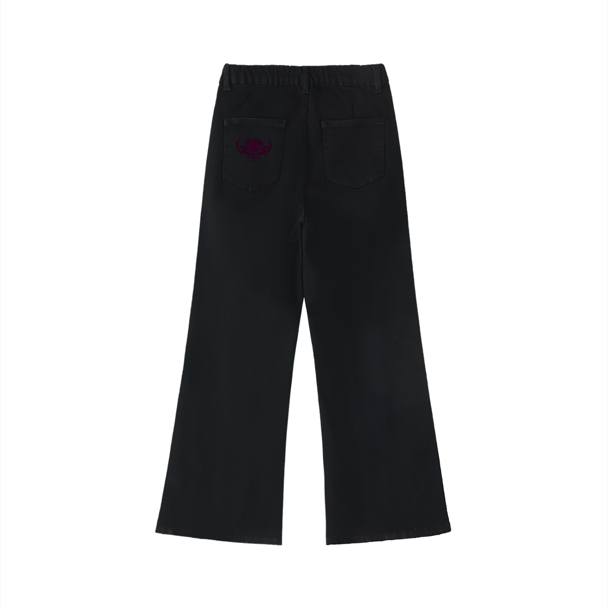 CROSSED Aesthetic Faded Black Wide-Leg Jeans