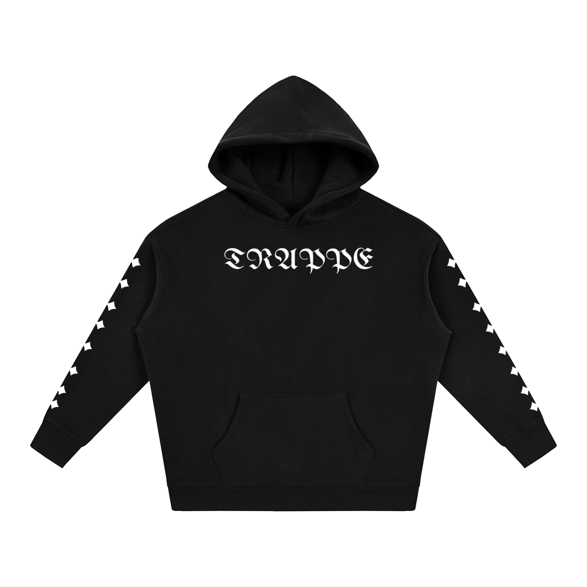 TRAPPED Gothic Logo Sleeve Heavyweight Hoodie