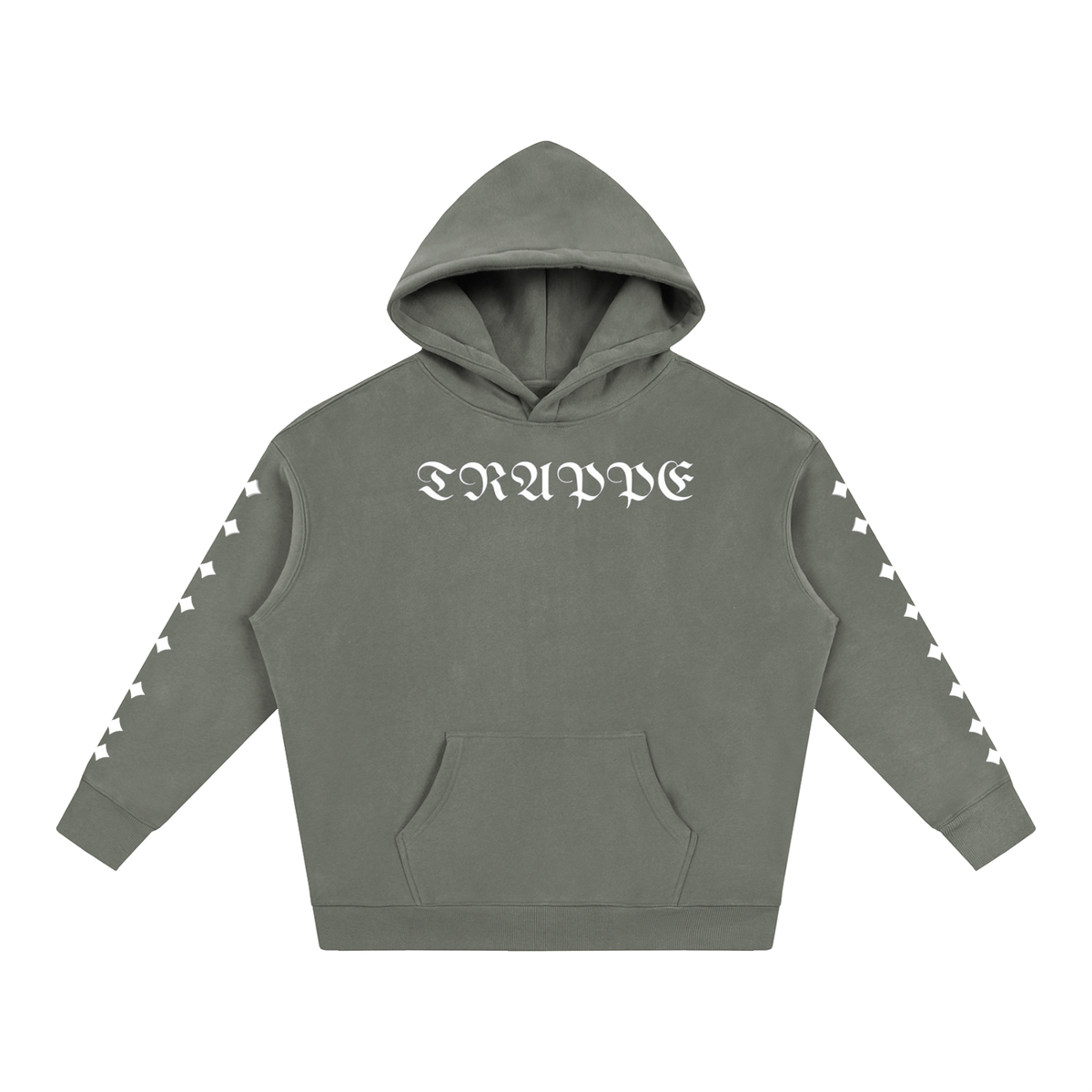 TRAPPED Gothic Logo Sleeve Heavyweight Hoodie